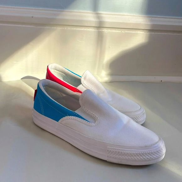 Converse women’s size 7.5 slip on sneakers shoes All Star skate white - Picture 1 of 8